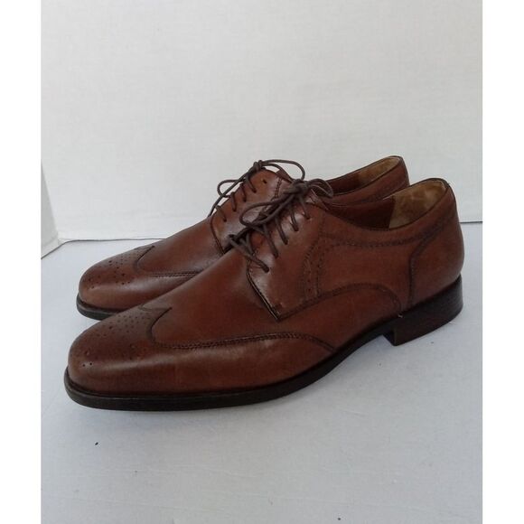 Classic Brown Leather Wingtip‎ Oxford Dress Shoes Brogue Derby Business Formal